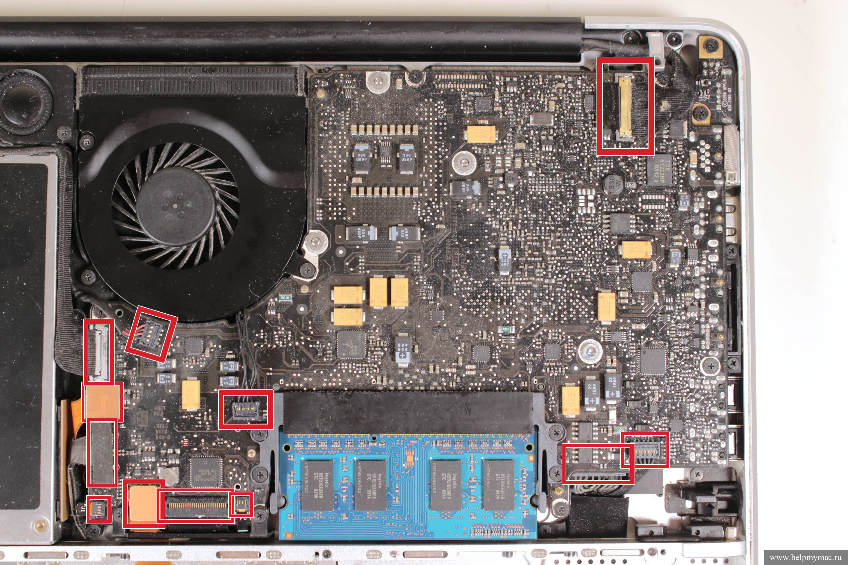 Шаг 5: чистка от пыли и замена термопасты на MacBook A1278